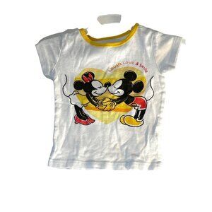 Disney Minnie Mouse Toddler Girls Graphic Tee White/Yellow/Red Size 4